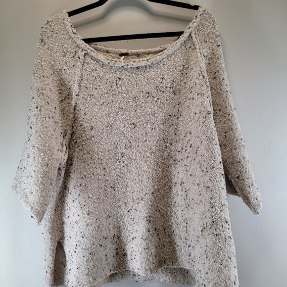 Free People Marsala Oversized Wool Blend Tweed Sweater Medium - Picture 1 of 4